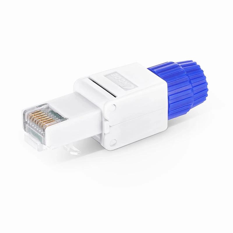 Cat5e/Cat6/Cat6a RJ45 Tool-Free Modular Plugs, Unshielded Network Connectors for 23~26AWG Twisted Pair Solid or Stranded Cable (10/Pack)
