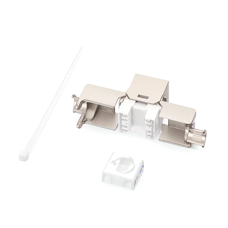 Mini Cat6a RJ45 (8P8C) Shielded Toolless Keystone Jack