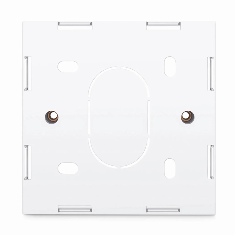 British-Style Single Gang Back Box, White, 3.39''x3.39''