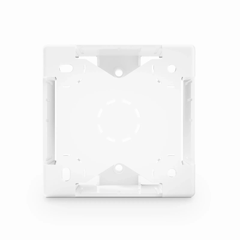 French-style Single Gang Back Box, White, 3.38" x 3.38"