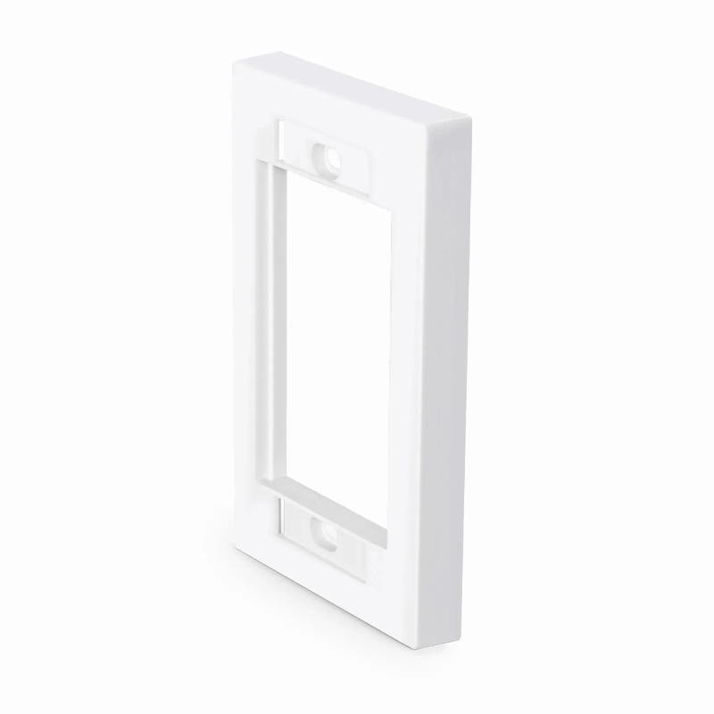 Single-Gang MOS Faceplate Frame, White
