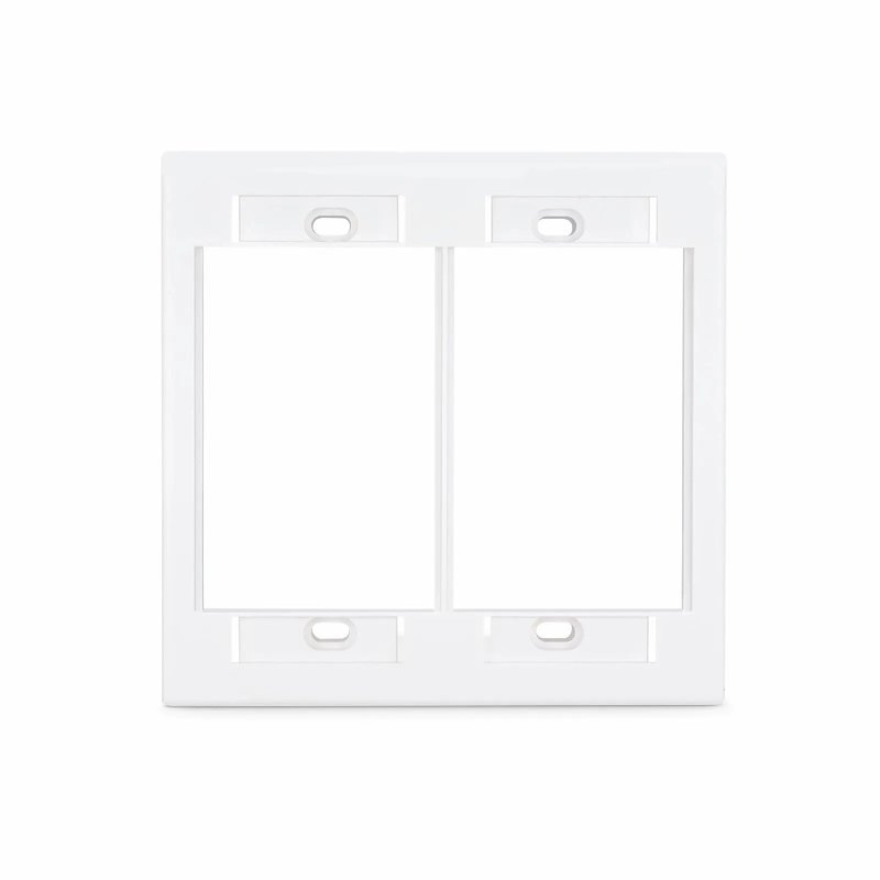 Dual-Gang MOS Faceplate Frame, White