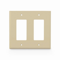 Dual Gang FFSystemâ„¢ Screwless Faceplate Frame, White, 4.87"x4.94"