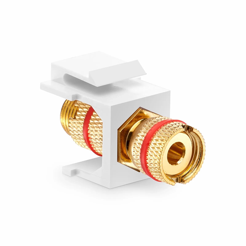 Binding Post SyncEase Coupler, Red Stripe, White Housing