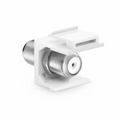 Feedthrough SyncEase F-Connector, Nickel-Plated, White Housing