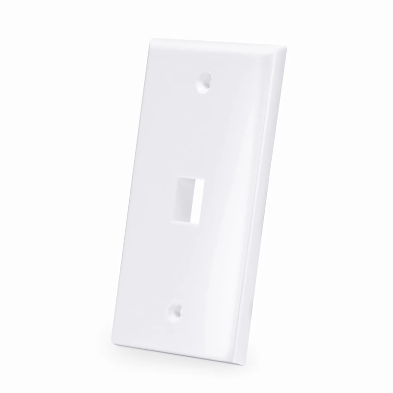 One Port Keystone Single Gang Wall Plate