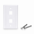 Two Ports Keystone Single Gang Wall Plate