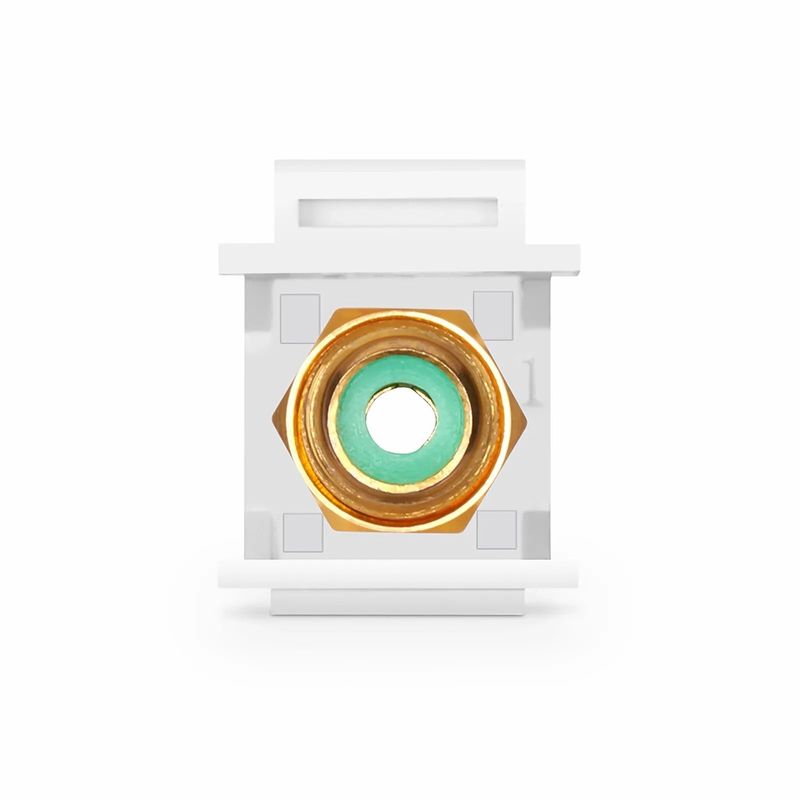 RCA Feedthrough SyncEase Connector, Gold-Plated, White Housing