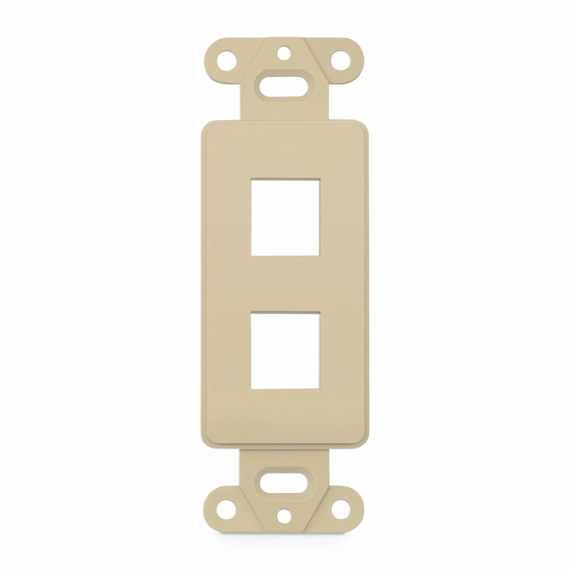 SyncEaseFFSystemâ„¢ Faceplate Frame Keystone Insert, 2 Ports, Ivory, 4.09'' x 1.4''