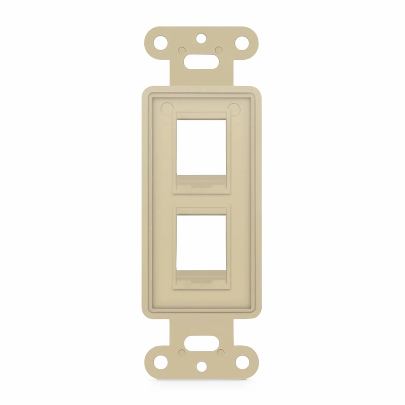SyncEaseFFSystemâ„¢ Faceplate Frame Keystone Insert, 2 Ports, Ivory, 4.09'' x 1.4''