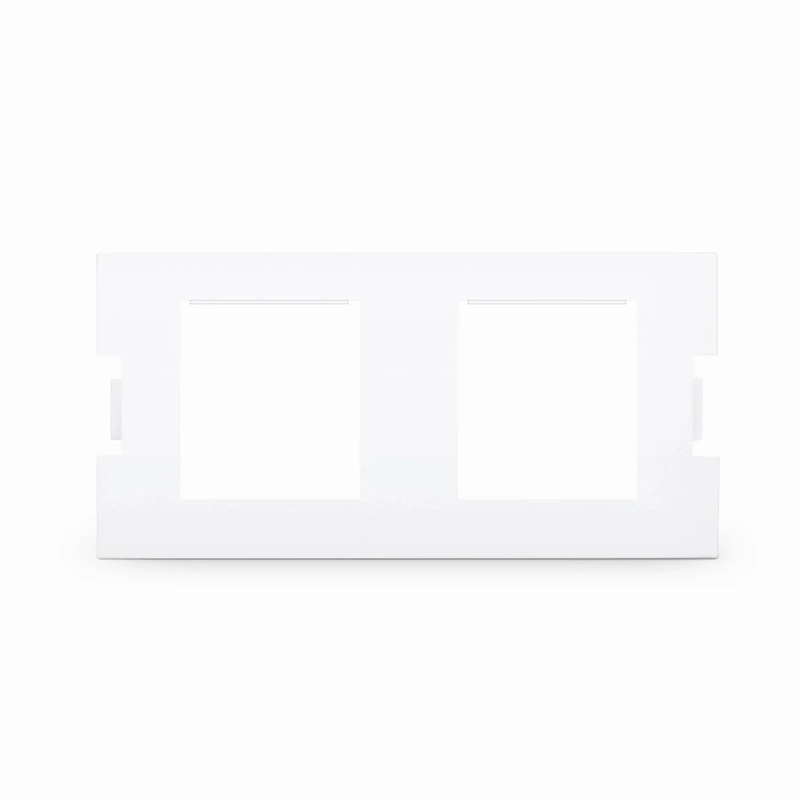 2-Port MOS Adapter, 1 Unit High, White