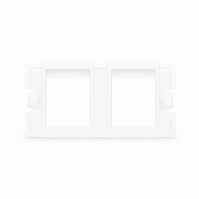 2-Port MOS Adapter, 1 Unit High, White