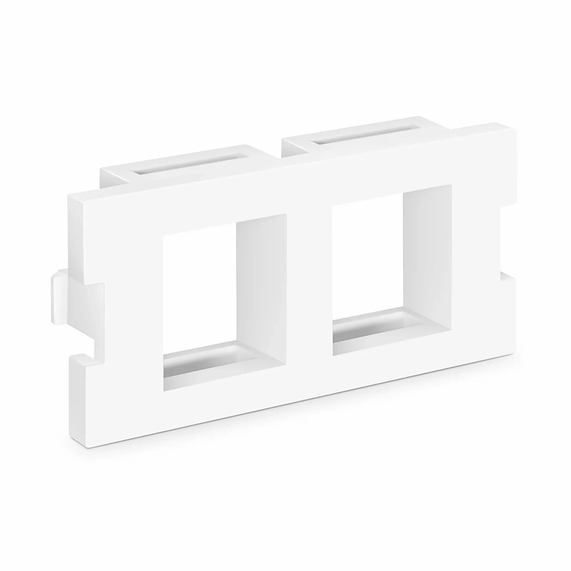 2-Port MOS Adapter, 1 Unit High, White