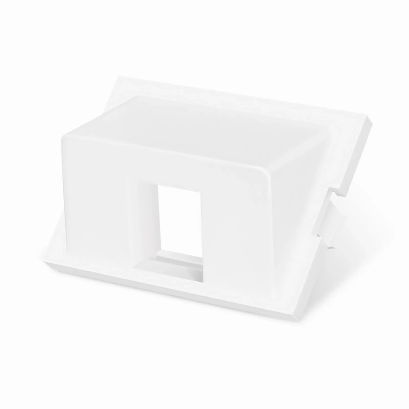 1-Port Angled MOS Adapter, 1.5 Units High, White