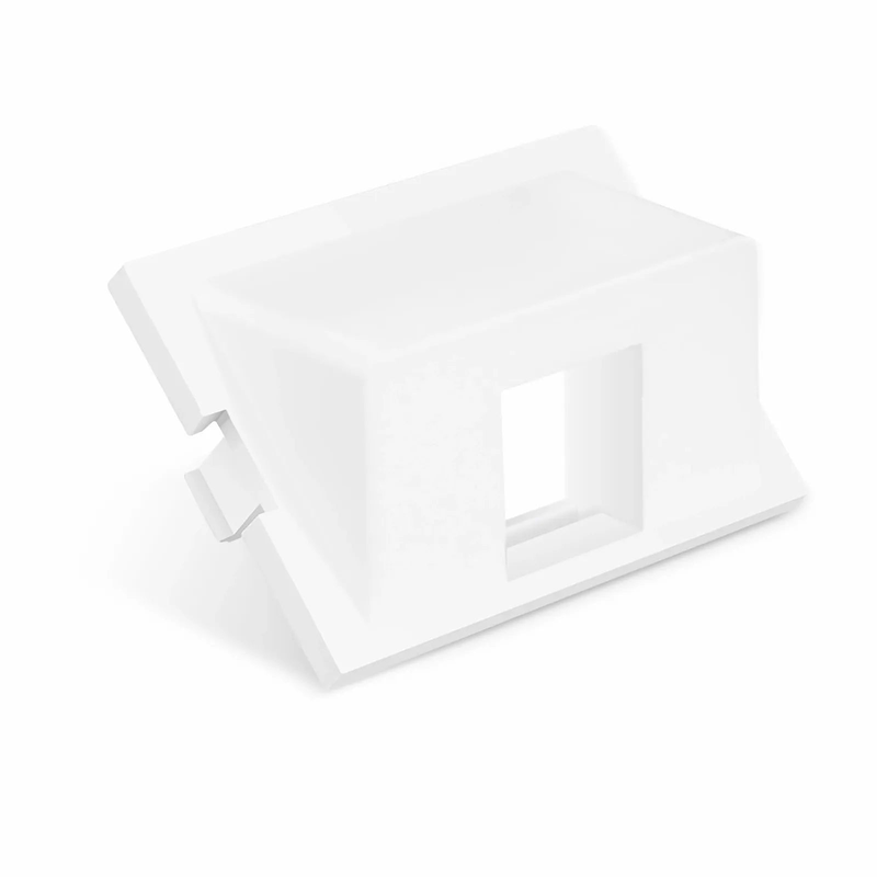 1-Port Angled MOS Adapter, 1.5 Units High, White