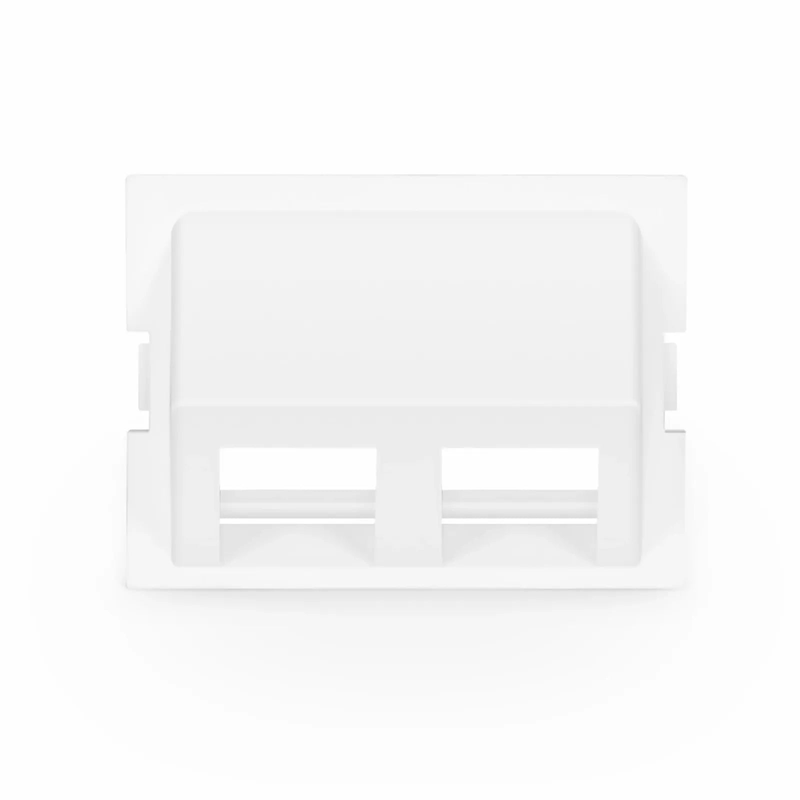 2-Port Angled MOS Adapter, 1.5 Units High, White