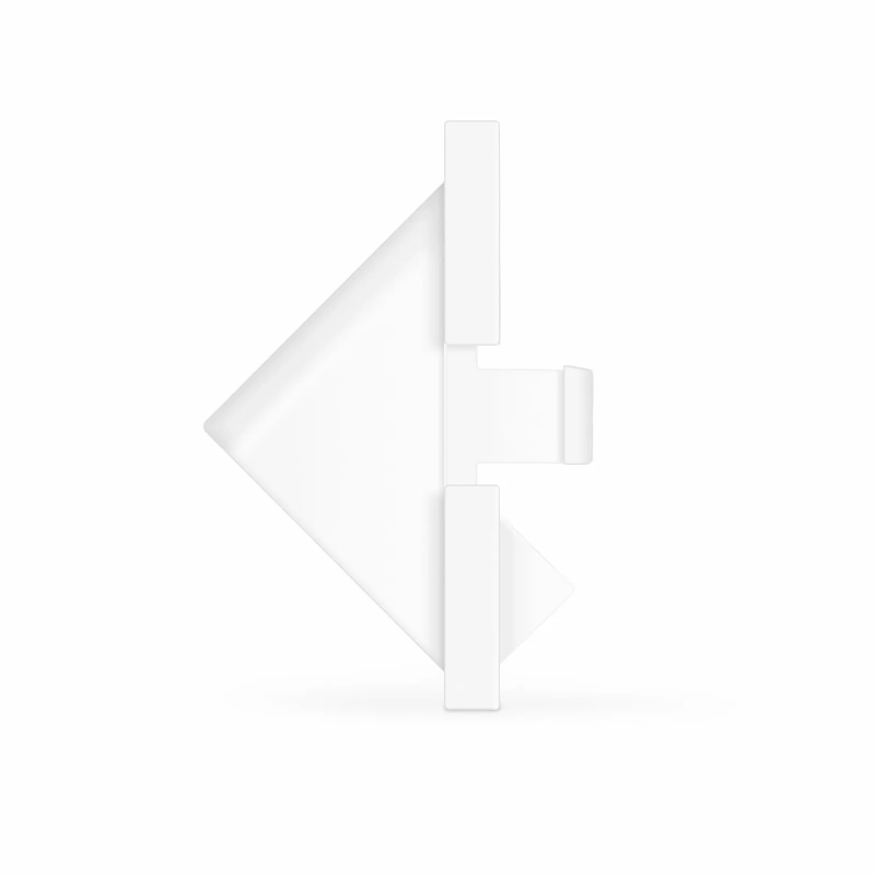 2-Port Angled MOS Adapter, 1.5 Units High, White
