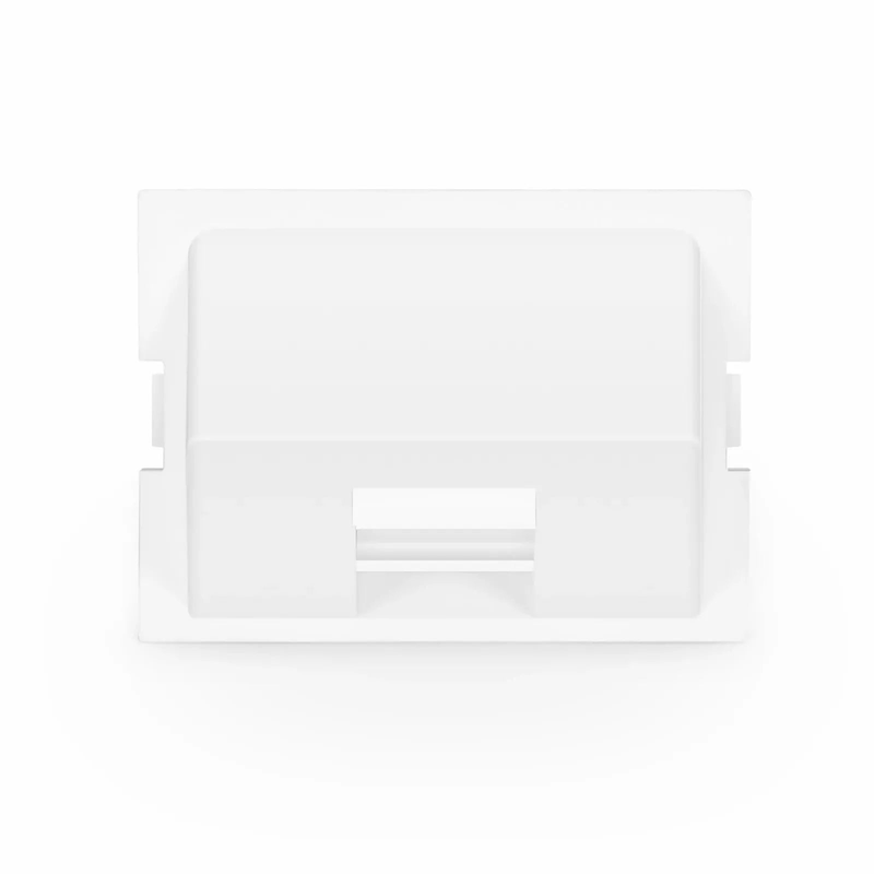 1-Port Angled MOS Adapter, 1.5 Units High, White