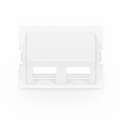 2-Port Angled MOS Adapter, 1.5 Units High, White