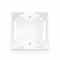 French-style Single Gang Back Box, White, 3.38" x 3.38"