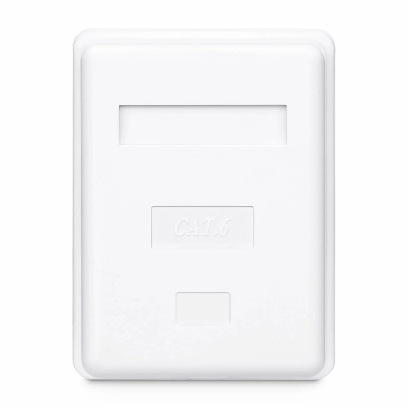 Cat6 RJ45 Shielded Surface Mount Box, 1 Port, White