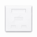 Cat6 RJ45 Shielded Surface Mount Box, 2 Ports, White