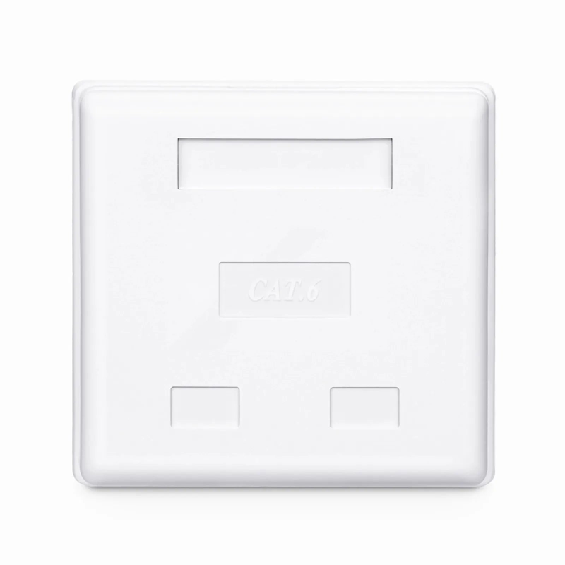 Cat6 RJ45 Shielded Surface Mount Box, 2 Ports, White