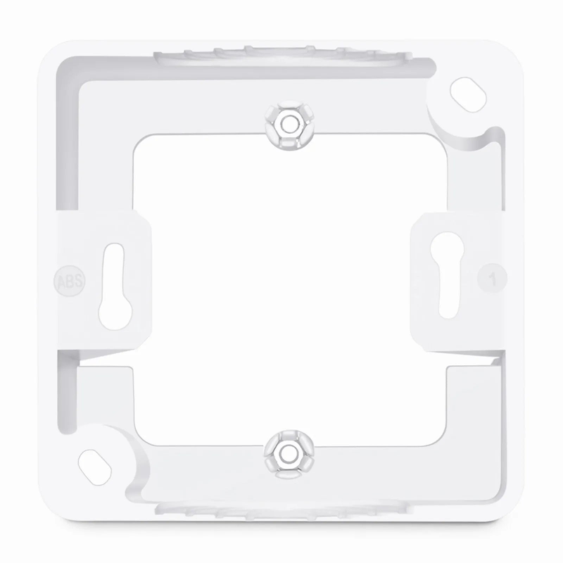 German-Style Single Gang Back Box, White, 3.35'' x 3.35''