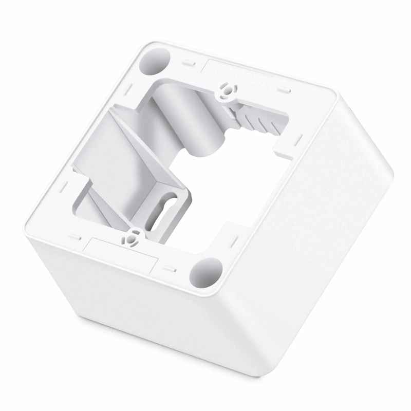 German-Style Single Gang Back Box, White, 3.35'' x 3.35''