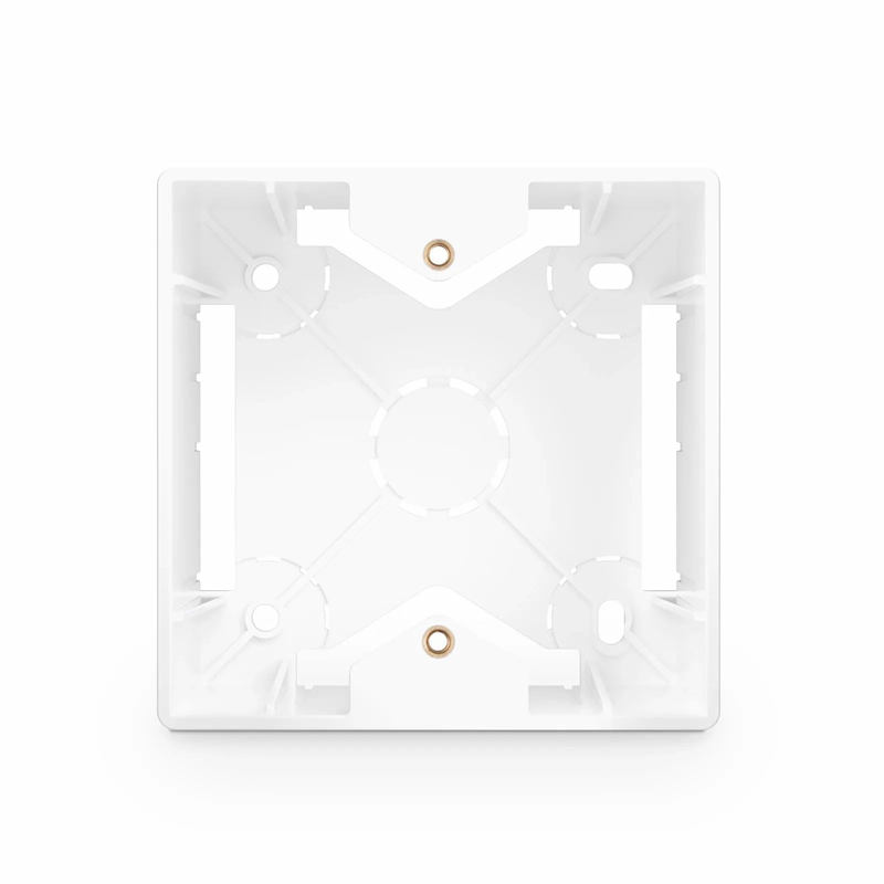 French-style Single Gang Back Box, White, 3.38" x 3.38"