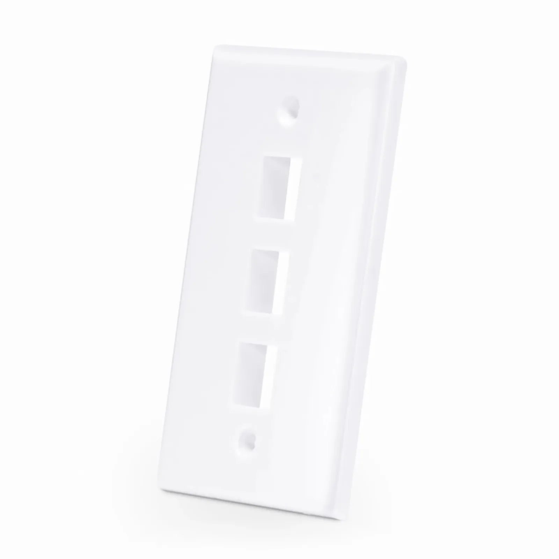 Three Ports Keystone Single Gang Wall Plate