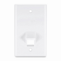 SyncEase One Port Keystone Single Gang Wall Plate, White