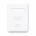 Cat6 RJ45 Unshielded Surface Mount Box, 1 Port, White