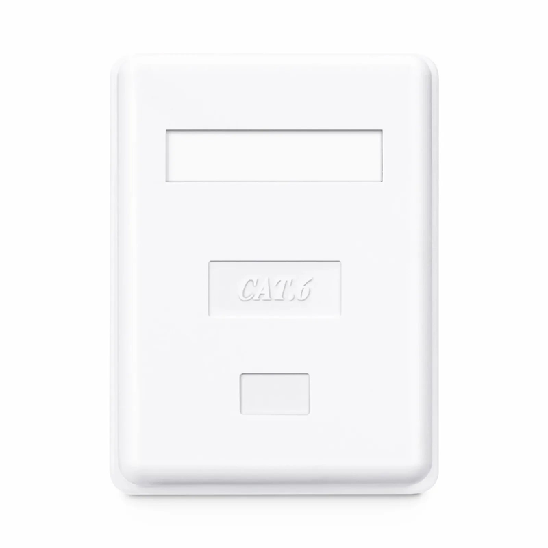 Cat6 RJ45 Unshielded Surface Mount Box, 1 Port, White