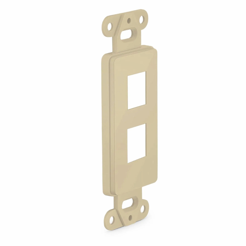 SyncEaseFFSystemâ„¢ Faceplate Frame Keystone Insert, 2 Ports, Ivory, 4.09'' x 1.4''