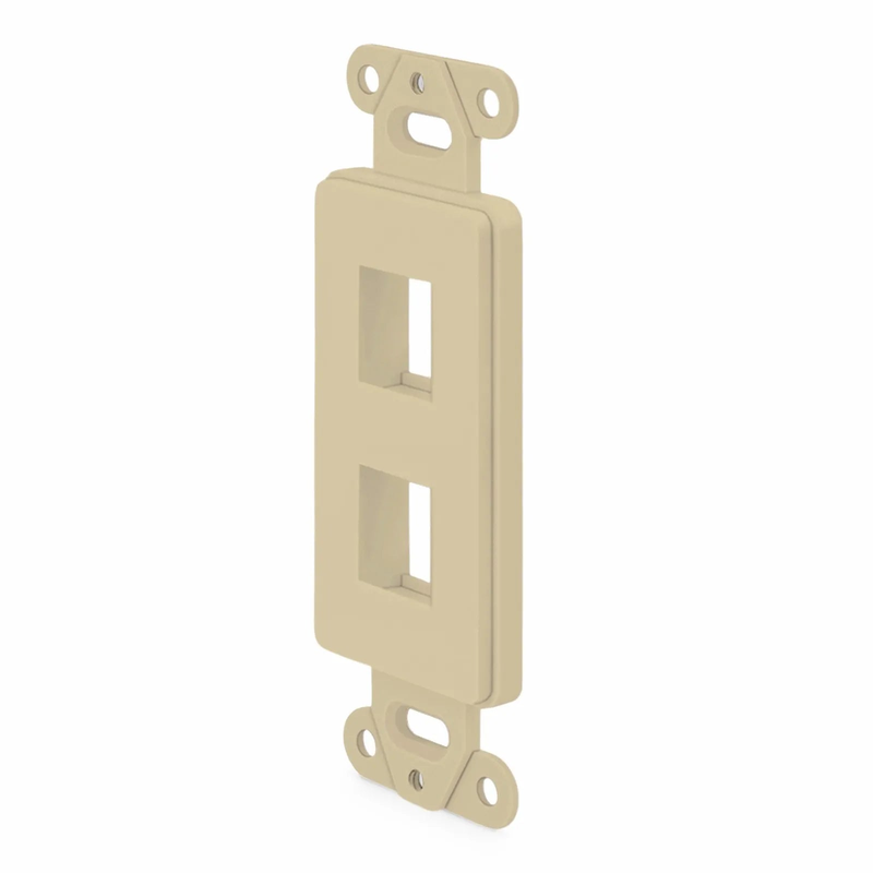 SyncEaseFFSystemâ„¢ Faceplate Frame Keystone Insert, 2 Ports, Ivory, 4.09'' x 1.4''