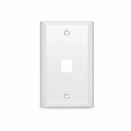 SyncEase Stainless Steel One Port Keystone Single Gang Wall Plate