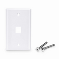 One Port Keystone Single Gang Wall Plate