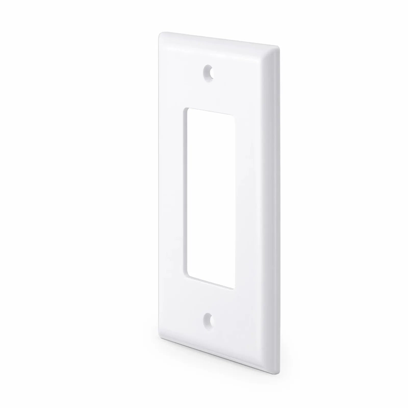 Single Gang Faceplate Frame, White, 4.87'' x 2.95''