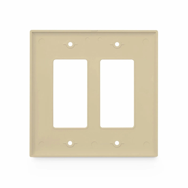 Dual Gang FFSystemâ„¢ Screwless Faceplate Frame, White, 4.87"x4.94"
