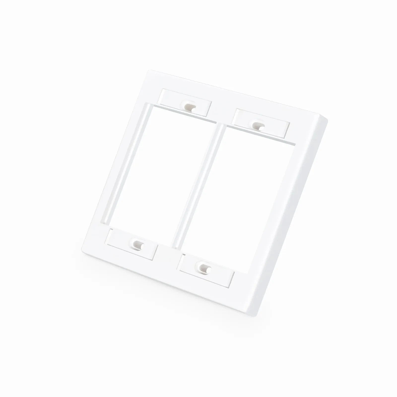 Dual-Gang MOS Faceplate Frame, White