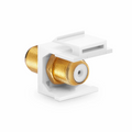 Feedthrough SyncEase F-Connector, Gold-Plated, White Housing
