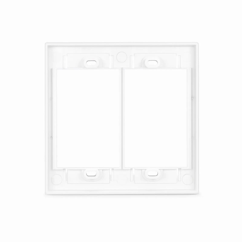 Dual-Gang MOS Faceplate Frame, White