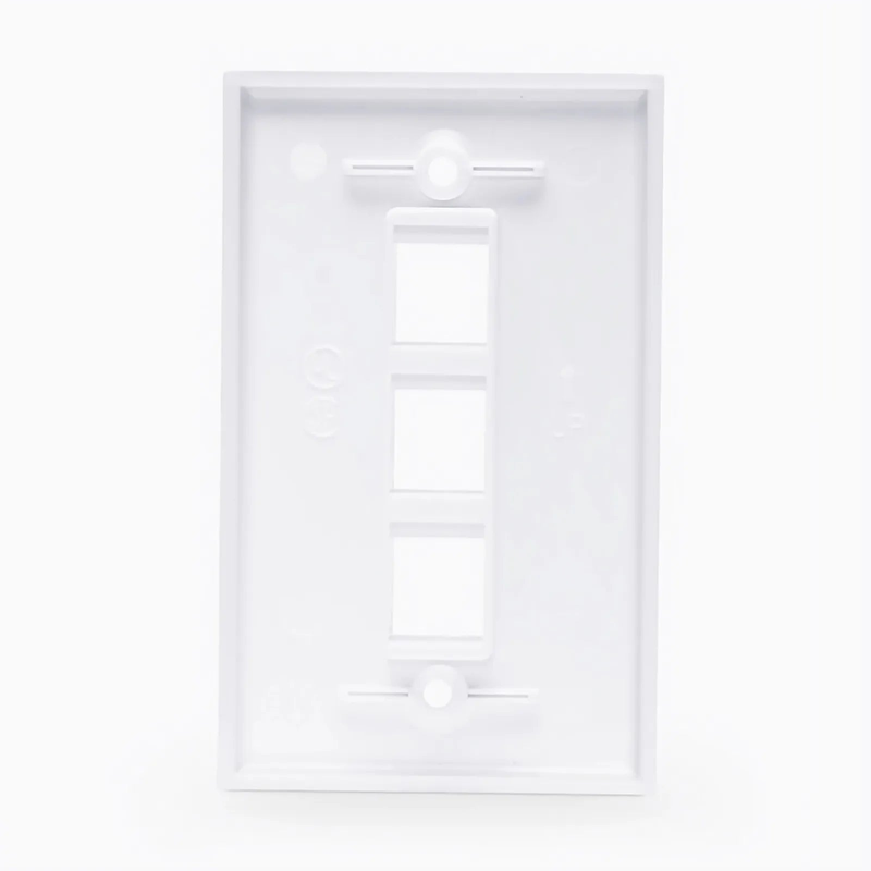 Three Ports Keystone Single Gang Wall Plate