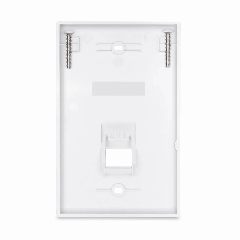 SyncEase One Port Keystone Single Gang Wall Plate, White