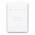 Cat6 RJ45 Shielded Surface Mount Box, 1 Port, White