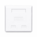 Cat6a RJ45 Shielded Surface Mount Box, 2 Ports, White