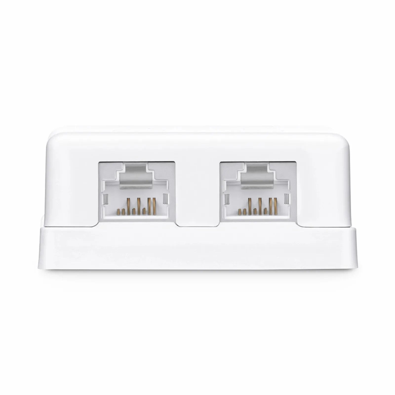 Cat6a RJ45 Shielded Surface Mount Box, 2 Ports, White