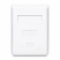 Cat6a RJ45 Shielded Surface Mount Box, 1 Port, White