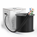 Cat6 Ethernet Bulk Cable, 1000ft (305m), UL Listed, 23AWG Solid Pure Bare Copper Wire, 550MHz, Unshielded (UTP), PVC CMR, with Reel (Black)